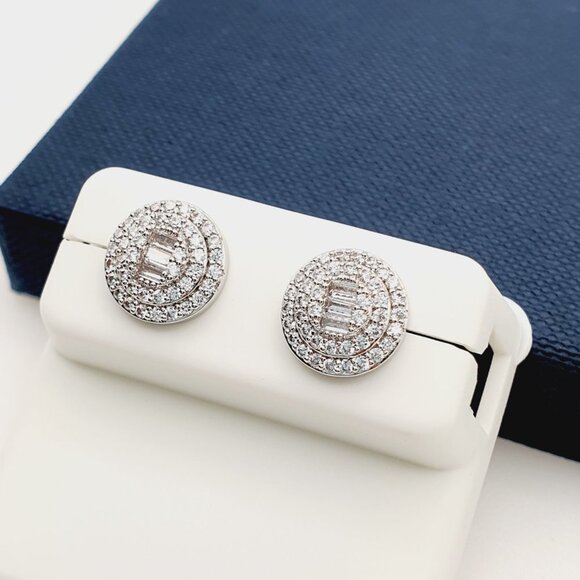 925 Sterling Silver Plated CZ Earrings, EVBRS570 - Picture 2 of 8